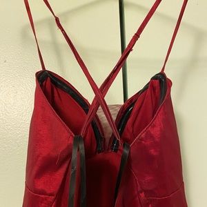 Burgundy High Low Dress